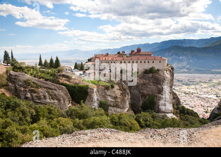 Das Kloster Agios Stephanos (St Stephen), Meteora, Griechenland Stockfoto