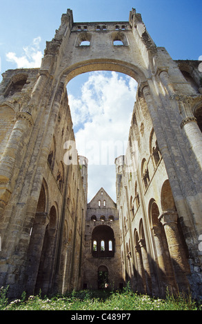 Jumi Abtei von Saint-Pierre in Haute-Normandie, Departement Seine-Maritime, Frankreich Stockfoto