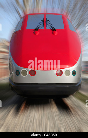 Schnelle moderne Zug Stockfoto
