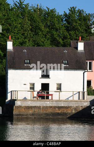 Riverside irische Cottages, Bandon Fluss Kinsale County Cork Irland Stockfoto