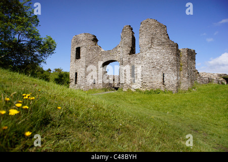 Eingang zum Schloss in Newcastle Emlyn, Carmarthenshire, Wales Wales Wales. Wurde im Jahr 1215 von llewelyn der Große (Llywelyn ap Iorwerth) Stockfoto