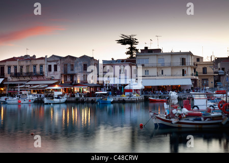 Alten venezianischen Hafen von Rethymnon (Kreta, Griechenland) Stockfoto