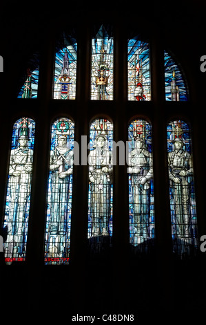 Glasfenster der Streitkräfte, Grab des unbekannten Soldaten am Australian War Memorial, Canberra, ACT, Australia Stockfoto