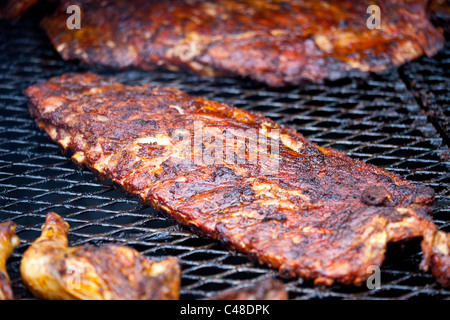 Rippchen auf dem Grill in Washington, D.C. Stockfoto