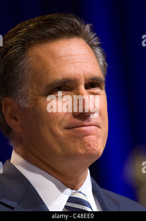 Republikanische Präsidentschaftskandidat Mitt Romney bei der CPAC-Konferenz in Washington, DC Stockfoto