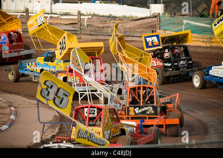0ne Formel 1 f1 Stock-Car Autos Gartenfeuerwerk Stockcar Schiefer Spur verfolgt Rennen Rennen Rennfahrer Vollkontakt Motorsport Motorsport-sp Stockfoto