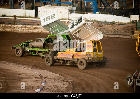 0ne Formel 1 f1 Stock-Car Autos Gartenfeuerwerk Stockcar Schiefer Spur verfolgt Rennen Rennen Rennfahrer Vollkontakt Motorsport Motorsport-sp Stockfoto