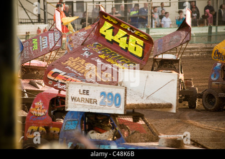 0ne Formel 1 f1 Stock-Car Autos Gartenfeuerwerk Stockcar Schiefer Spur verfolgt Rennen Rennen Rennfahrer Vollkontakt Motorsport Motorsport-sp Stockfoto