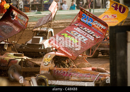 0ne Formel 1 f1 Stock-Car Autos Gartenfeuerwerk Stockcar Schiefer Spur verfolgt Rennen Rennen Rennfahrer Vollkontakt Motorsport Motorsport-sp Stockfoto