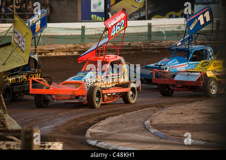 0ne Formel 1 f1 Stock-Car Autos Gartenfeuerwerk Stockcar Schiefer Spur verfolgt Rennen Rennen Rennfahrer Vollkontakt Motorsport Motorsport-sp Stockfoto