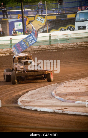 0ne Formel 1 f1 Stock-Car Autos Gartenfeuerwerk Stockcar Schiefer Spur verfolgt Rennen Rennen Rennfahrer Vollkontakt Motorsport Motorsport-sp Stockfoto