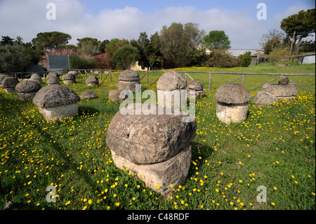 Italien, Latium, Tarquinia, Monterozzi etruskische Nekropole Stockfoto