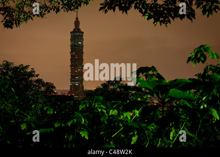 Taipei 101, dem weltweit höchsten Gebäude, Xinyi District, Taiwan, 30. Oktober 2010. Stockfoto