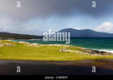 Westküste Strand in der Nähe von Borve westlichen Inseln Insel Harris klar Meere Highlands Schottland uk gb Stockfoto