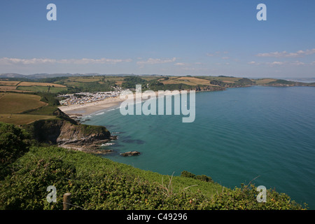 Pentewan Sand in der Nähe von Mevagissey Cornwall England UK Stockfoto