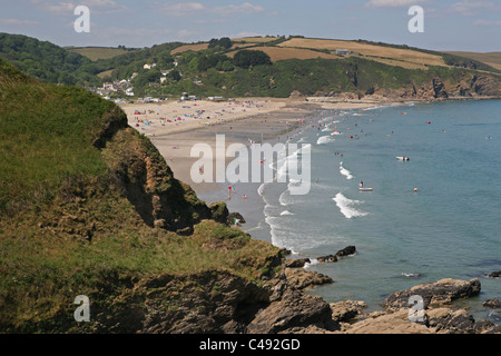 Pentewan Sand in der Nähe von Mevagissey Cornwall England UK Stockfoto