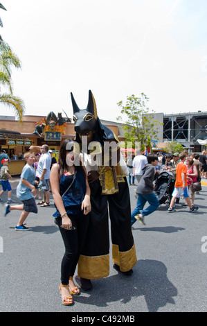 Mummy Ride, ägyptischer Gott Anubis, Universal Studios, Los Angeles, Kalifornien, USA Stockfoto