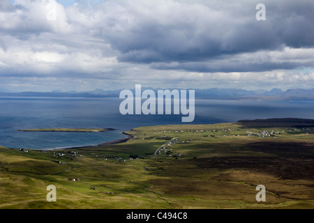 Trotternish Quiraing in der Nähe von Isle Of Skye schottischen Highlands staffin Inneren Hebriden Schottland Stockfoto