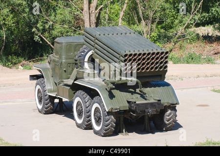 Grad Multiple Launch Rocket System, Museum von militärischer Ausrüstung Stockfoto