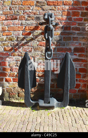 alte Metall Anker vom Schiff hautnah Stockfoto