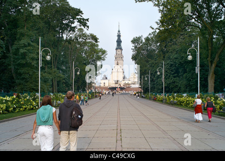 Blick auf das Pauline Kloster Jasna Gora, Czestochowa, Polen Stockfoto