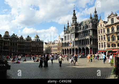 Die Grand-Place/Grote Markt in Brüssel in der Nachmittagssonne Stockfoto