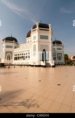 Al Mashun Grand Moschee, Medan, Nord-Sumatra, Indonesien Stockfoto