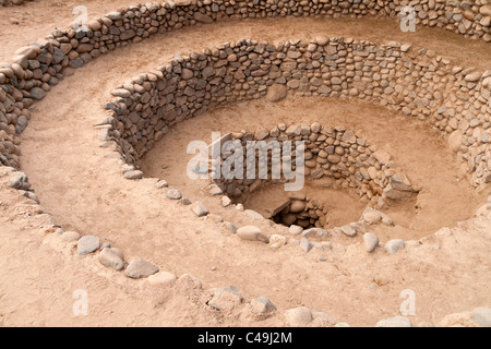 Nazca Cantayo Aquädukte, noch funktionieren heute Peru Stockfoto