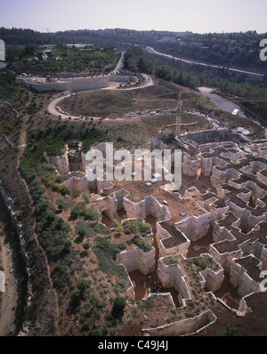 Luftaufnahme aus dem Tal der Gemeinden in Yad Vashem Holocaust Museum und Gedenkstätte Stockfoto