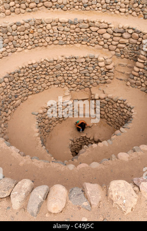 Nazca Cantayo Aquädukte, noch funktionieren heute Peru Stockfoto