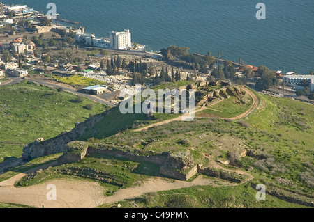 Luftaufnahme des Mount Berenice in den See Genezareth Stockfoto