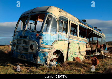 Old Bedford Bus, Orkney Isles Stockfoto