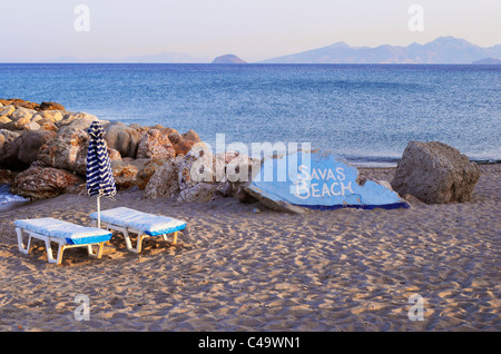 Savas Beach in Kardamena - Kos Island - Griechenland Stockfoto