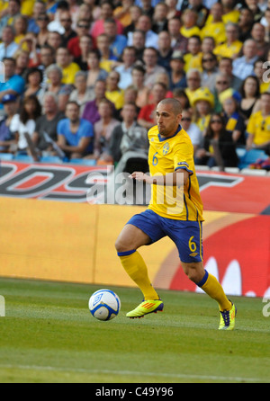 Fußball international Schweden Vs Finnland Emir Bajrami SWE mit dem ball Stockfoto