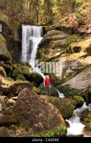 Der Wasserfall in Triberg in mittlerer Schwarzwald Stockfoto