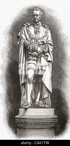 Henry John Temple, 3. Viscount Palmerston, 1784 – 1865, aka Lord Palmerston, von einer Statue in der Westminster Abbey. Stockfoto