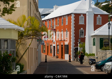 Historische Straßen von St. George, Bermuda Stockfoto