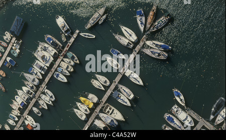 Luftaufnahme von der Tel Aviv marina Stockfoto