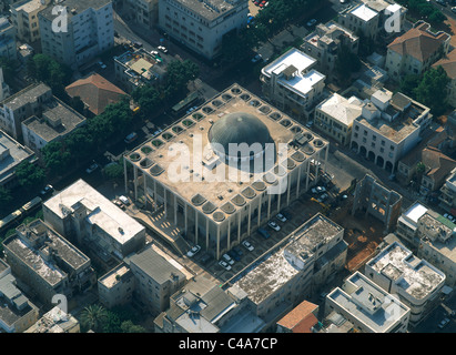 Luftaufnahme der großen Synagoge an der Allenby Street in Tel Aviv Stockfoto