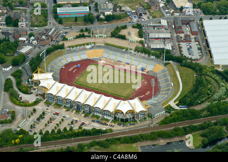 Don Valley Stadium, Sheffield, South Yorkshire, Großbritannien, von oben Stockfoto