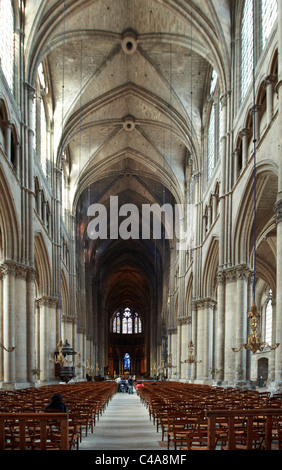 Notre-Dame Kathedrale, Reims, Marne, Frankreich. Stockfoto