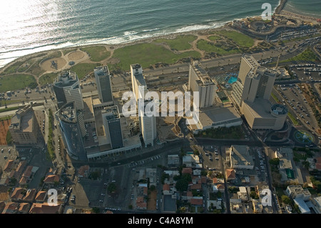 Luftaufnahme von der südlichen Küste von Tel Aviv Stockfoto