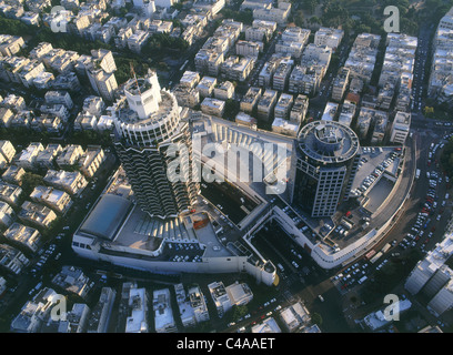 Luftaufnahme des Dizhengoff Shopping Center in Tel Aviv Stockfoto