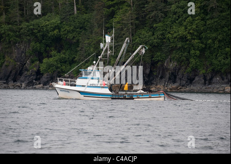 Prince William Sound, Alaska. Lachs Boote Angeln im Sommer. Stockfoto