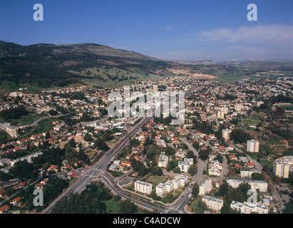 Luftaufnahme der Stadt von Kiryat Shmona in Obergaliläa Stockfoto