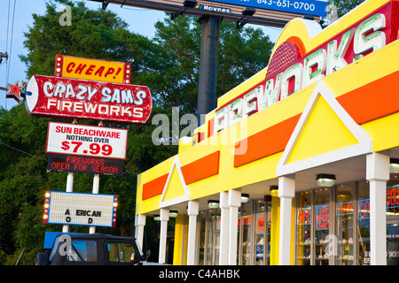 Feuerwerksverkauf, Myrtle Beach, South Carolina Stockfoto