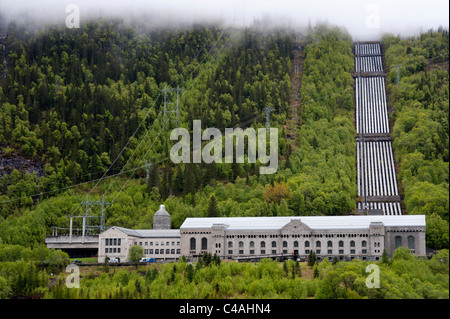 Kraftwerk Vemork, Rjukan, Telemark, Norwegen Stockfoto