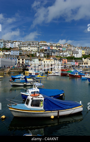 kleine Boote in Brixham Hafen Devon England uk Stockfoto