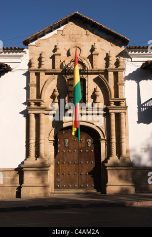 Sucre, Casa De La Libertad 17. c, Eintrag Stockfoto