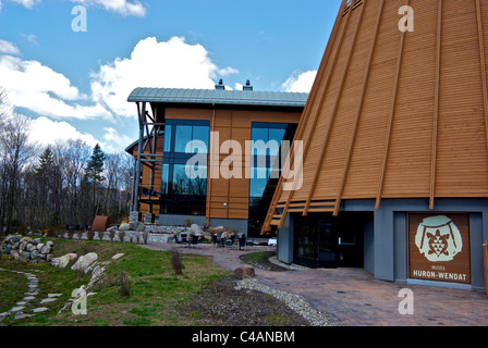 Erste Nationen Huron-Wendat Museum-Hotel komplex Wendake Quebec Stockfoto